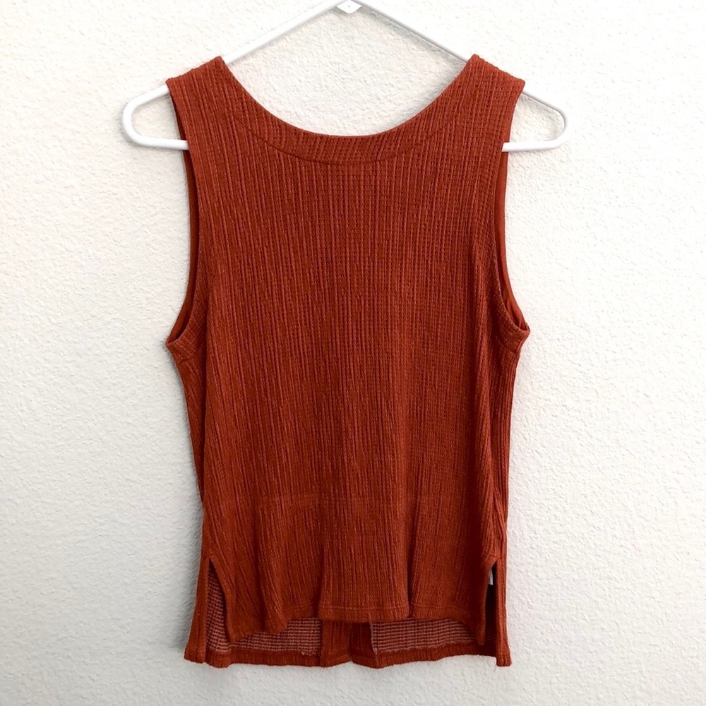 Anthropologie Burnt Orange Sleeveless Top